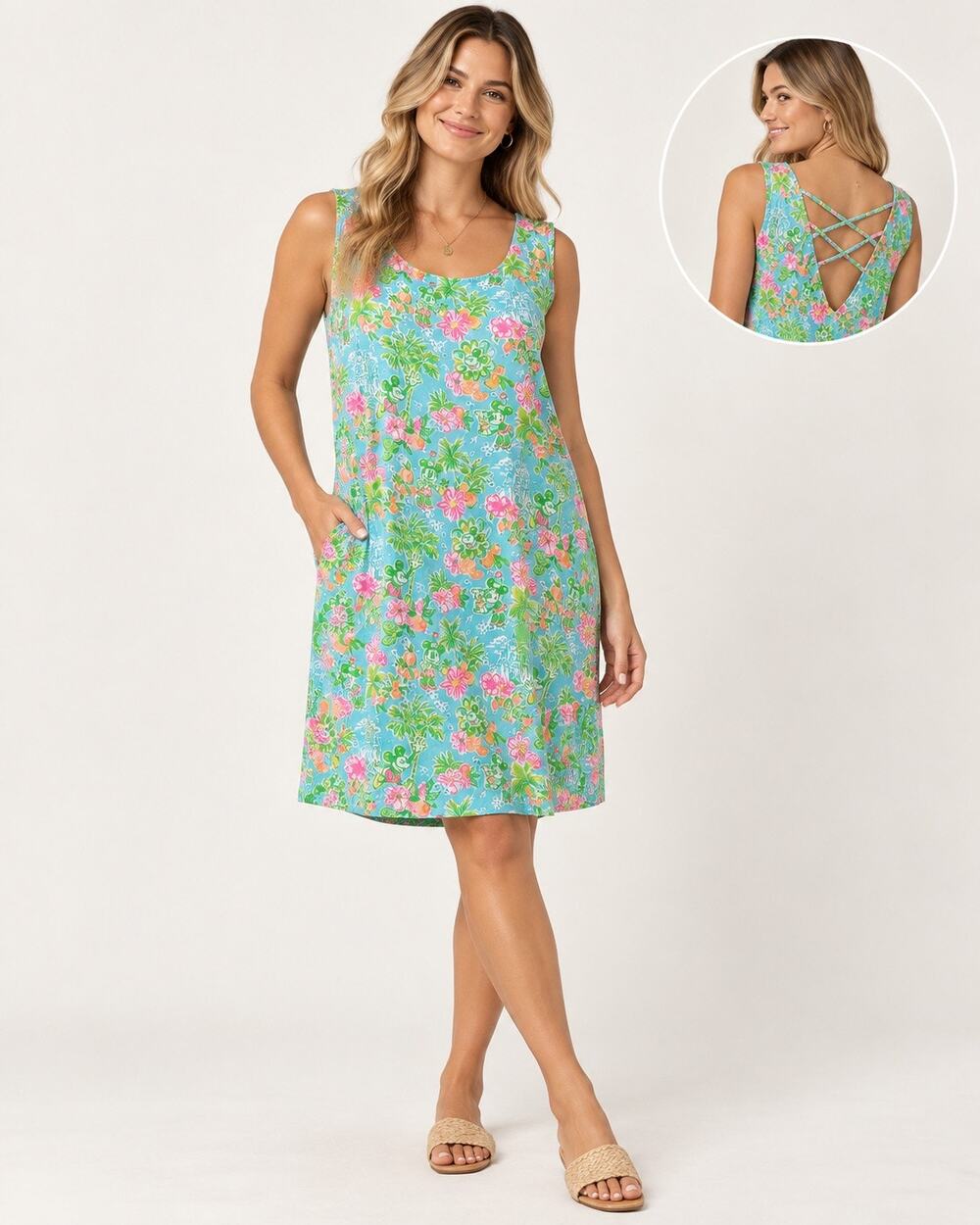Lilly Pulitzer x Disney Parks Kristen Dress Mickey Minnie Castle Print